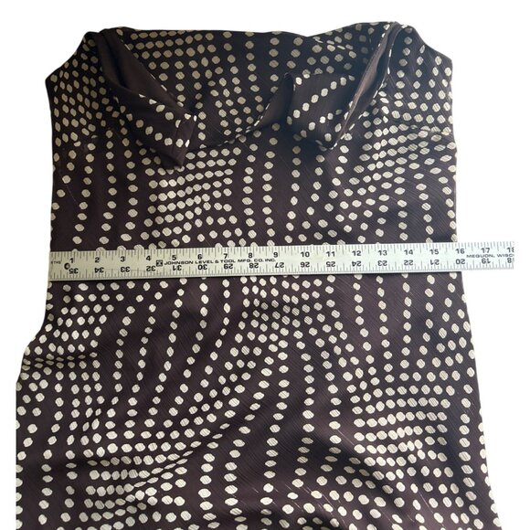 Dress Barn Brown & Beige Polka Dot Maxi Dress With Tan Linen Blend Blazer Sz 8 - Picture 15 of 16